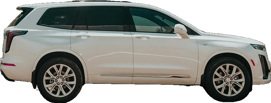White SUV side profile